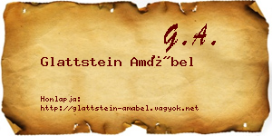 Glattstein Amábel névjegykártya